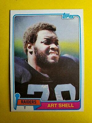 VINTAGE HOF ART SHELL 43 OAKLAND RAIDERS MARYLAND 1981 TOPPS NFL