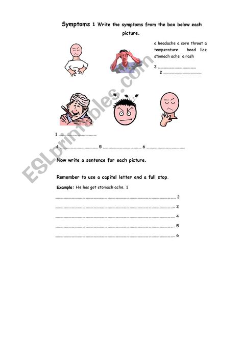 Symptoms Worksheet