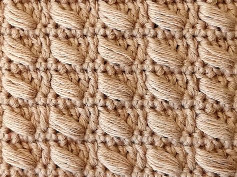 The Spiked Diagonal Puff Stitch Nordic Hook Free Crochet Stitch