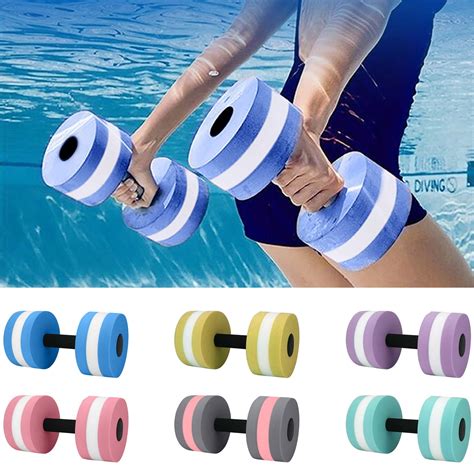 Paaisye Aquatic Exercise Dumbbells, 2PCS Aqua Fitness Barbells, High ...