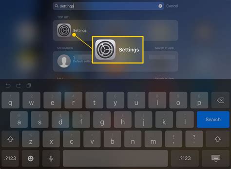 how to find settings on ipad