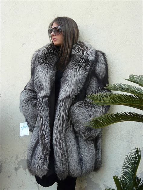 Silver Fox Fur Coat Fur Coat Fur Fur Fashion