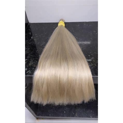 Cabelo Humano Loiro Brasileiro Do Sul Mesclado 45 Cm 50 Gramas Shopee