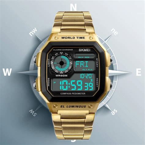 Mens Waterproof Led Electronic Digital Watches Jewelry Addicts