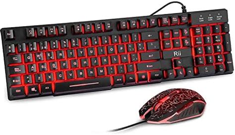 Rii RK108 Packs de Teclado y Ratón Gaming Combo de Teclado y Ratón