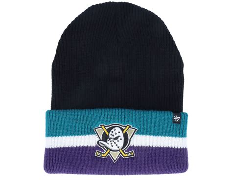 Anaheim Ducks Nhl Split 47 Cuff Knit Adu Black Cuff 47 Brand Beanie