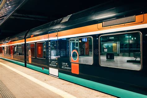 Passenger Carriage Train On Krakow Main Station Editorial Stock Photo