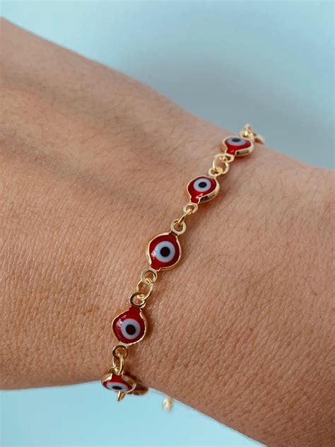 Gold gefüllt Lucky Eye Armband Auge Armband verstellbare Armband