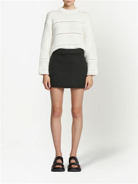 Proenza Schouler White Label Tweed Knitted Mini Skirt Farfetch