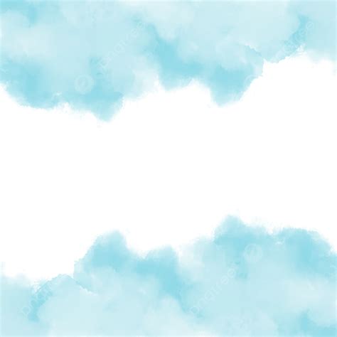 Marco De Papel Cortado Con Acuarela De Nubes De Cielo Azul Png Dibujos