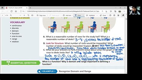 Algebra I Lesson 3 1 Relations And Functions Youtube