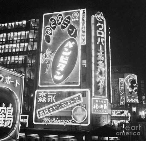 Neon Signs In Osaka Photograph by Bettmann - Fine Art America