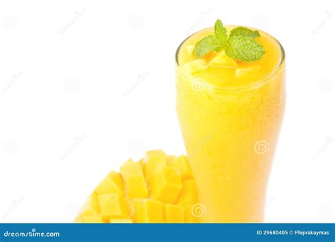 Fresh Mango Juice In A Glass Stock Image Image 29680405