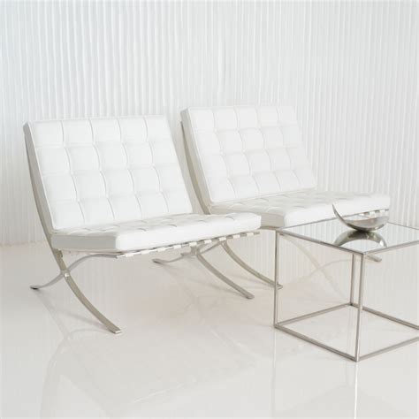 barcelona chair white | Seating product in New York | Furniture Rentals ...