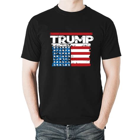 Mens Summer Patriotic Trump T Shirt Short Sleeve Casual National Flag