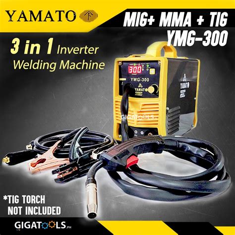 Yamato YMG 300 Digital Inverter Gasless MIG MMA TIG 3 In 1 Welding