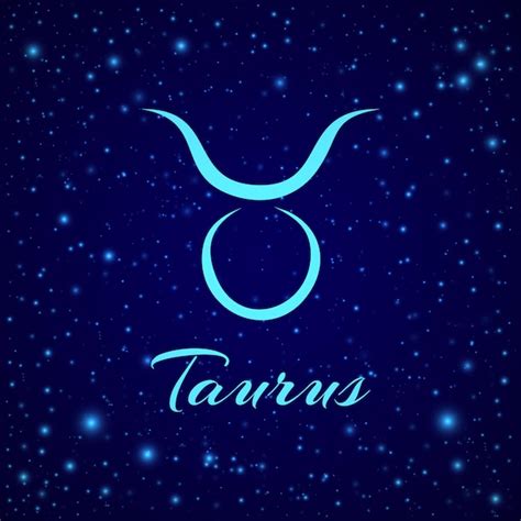 Tauro Signo Del Zodiaco Vectorial En Un Cielo Nocturno Elemento Del