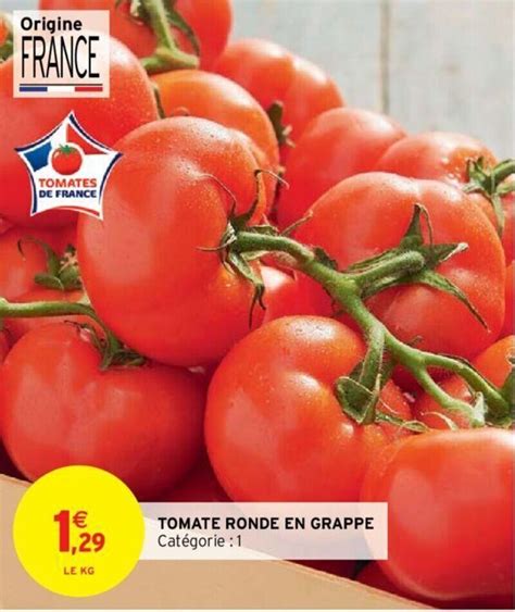 Promo Tomate Ronde En Grappe Chez Intermarch Hyper