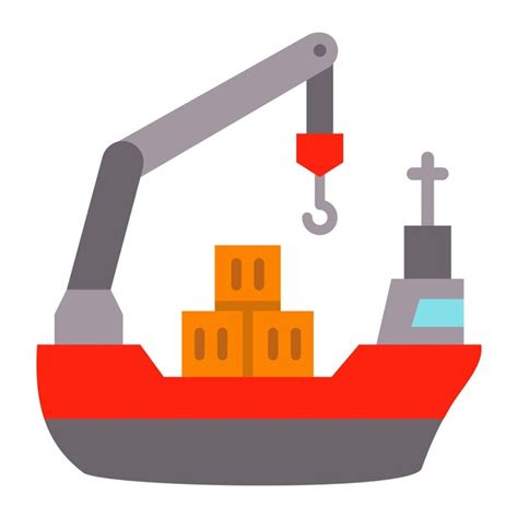 Premium Vector Cargo Ship Icon