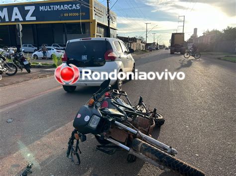 VÍDEO Motoboy sofre ferimentos após acidente envolvendo motorista de