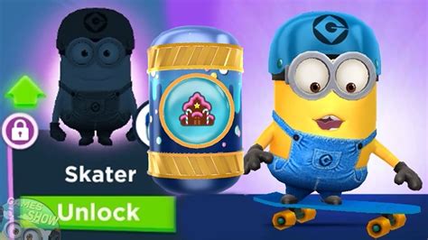 Rare New Costume Skater Unlock Prize Pod Opening Minion Rush Fullscreen