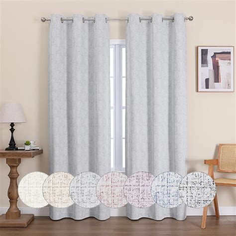 Amazon Ovzme Textured Blackout Curtains Inch Length