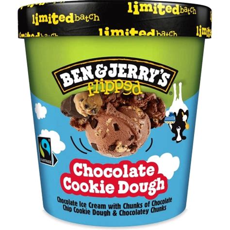 Ben And Jerrys Flipped Ice Cream Tub Chocolate Cookie Dough Compare