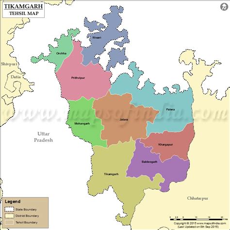 Tikamgarh Tehsil Map, Tikamgarh Tehsil List