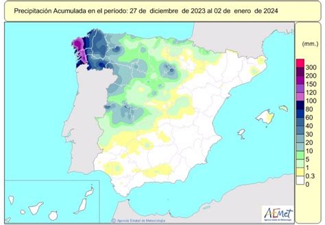 Las Lluvias Acumuladas En Espa A En El A O Hidrol Gico Hasta El De