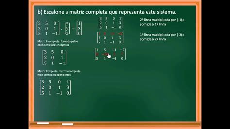 Sistemas Lineares E Matrizes Exercicio Youtube