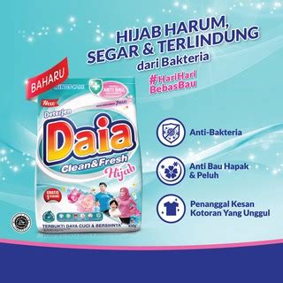 Daia Powder Detergent Clean Fresh Hijab Kg X Shopee Malaysia