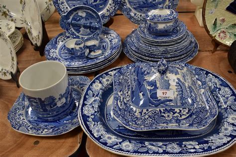 An Assorted Collection Of Copeland Spode Italian Pattern Blue And White