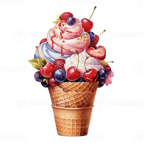 Delicious Ice Cream Sundae 27147450 Png