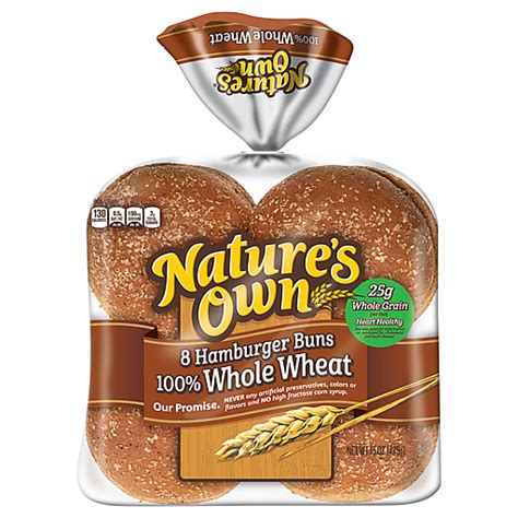 Nature S Own Hamburger Buns Whole Wheat Ea Rolls Ingles Markets