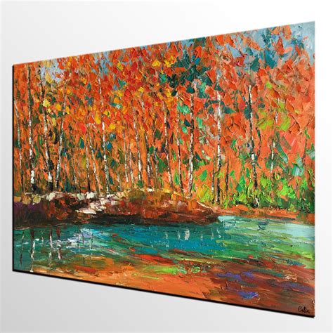 Autumn Tree Painting, Landscape Painting, Oil Painting, Abstract Paint ...