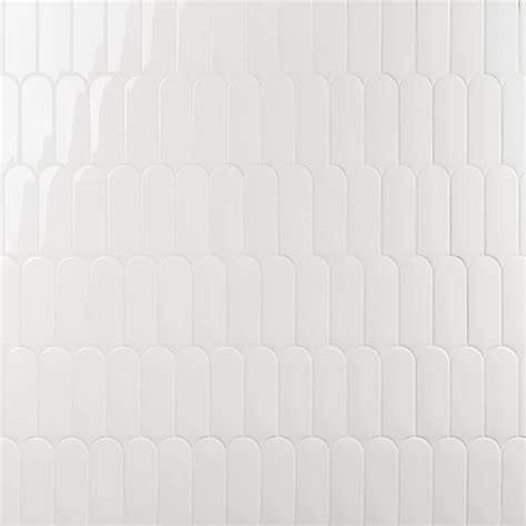 Shop Parry White X Fishscale Glossy Ceramic Wall Tile Tilebar