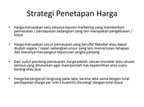 Contoh Strategi Harga Dalam Pemasaran Maximoqocummings