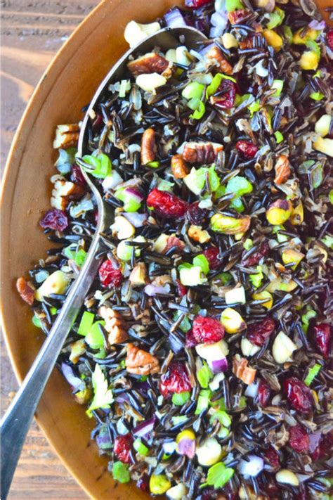 Wild Rice Salad With Cranberries • A Must For Thanksgiving