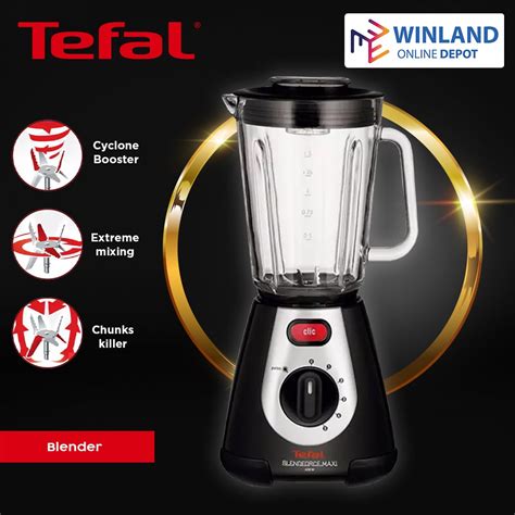 Tefal By Winland Blender Blendforce Maxi Bl233866 Black Detachable