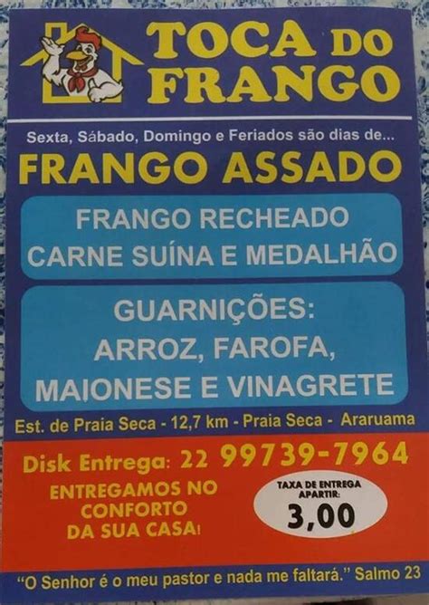 Menu Em Toca Do Frango Restaurante Araruama