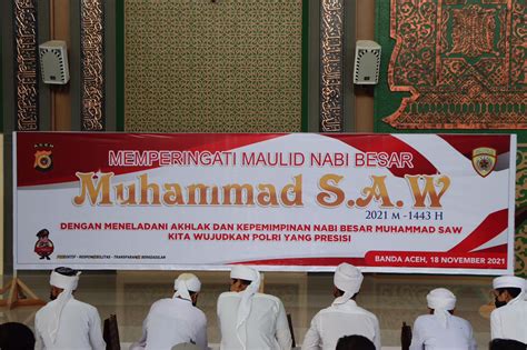 Polda Aceh Peringati Maulid Nabi Akhlakul Karimah Wujud Polri Presisi