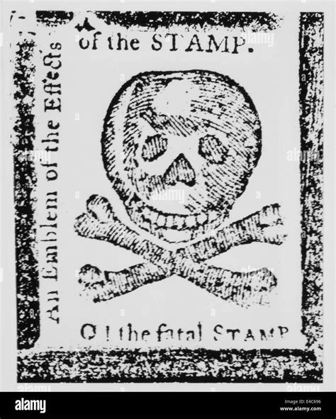 O The Fatal Stamp Emblem Of The Effects Of The Stamp Colonial