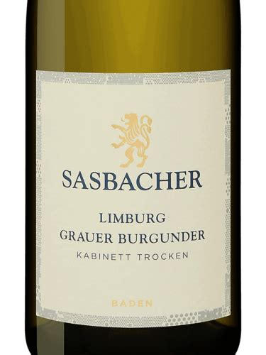 2021 Sasbacher Limburg Grauer Burgunder Kabinett Trocken Vivino US