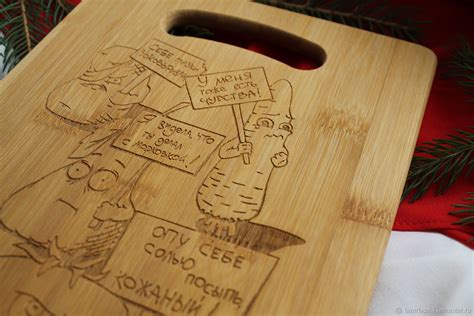 Разделочная доска с любым рисунком или надписью на заказ подарок повар ...