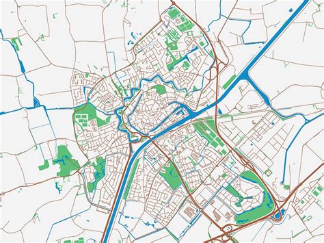 Kaart Van Middelburg In De Stijl Urban Ivory Van Map Art Studio Op