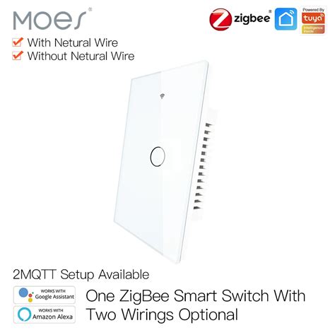 Moes ZigBee Interruptor De Luz Inteligente T Ctil De Pared Con Neutro