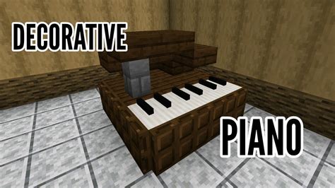 How To Make A Decorative Piano Minecraft Bedrock Edition Youtube