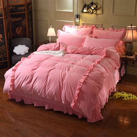 Buy Korean Style Thick Fleece Warm Bedding Sets For