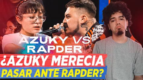 AZUKY VS RAPDER REACCION AZUKY ME SORPRENDIO BASTANTE YouTube