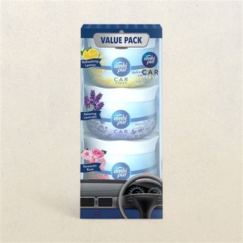 Ambi Pur Car Freshener Gel Pack Pack Of 3 75 G X 3 Buy Online At